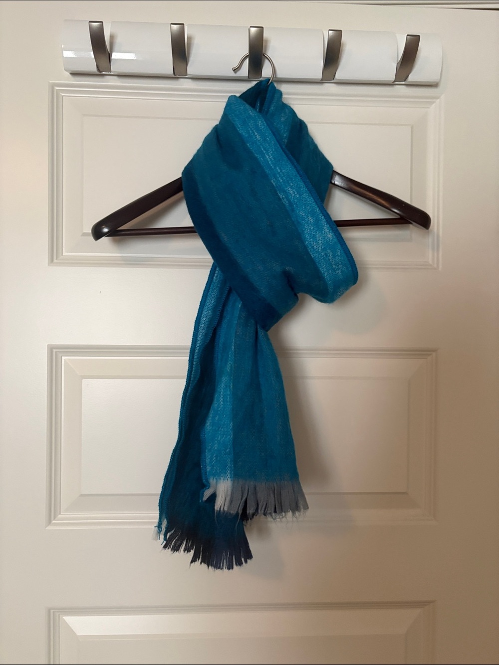 Turquoise Blue Alpaca Winter Scarf
